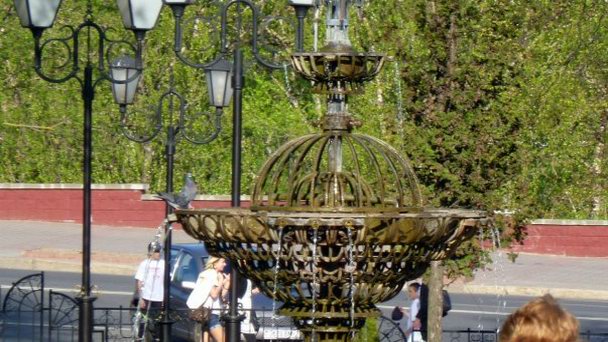 Фонтан на сквере Маяковского в Витебске