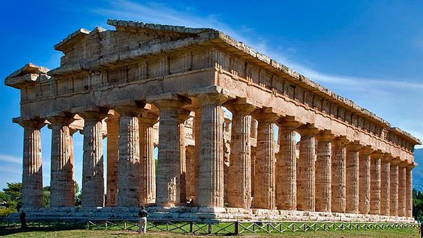 Храм Геры в Пестуме в Кампании Храм Геры в Пестуме в Кампании