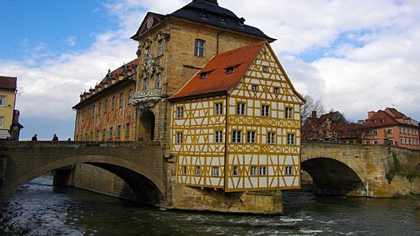 Верхний мост через реку Регниц в Баварии