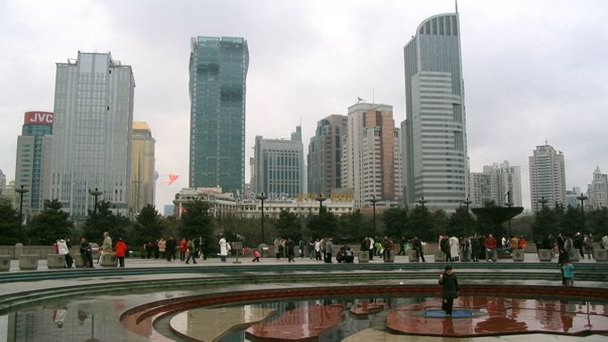 Народная площадь в Шанхае Народная площадь в Шанхае