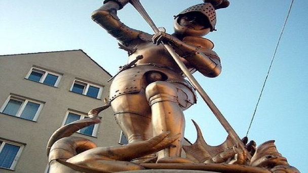 Фонтан Джорджа в Аугсбурге в Баварии