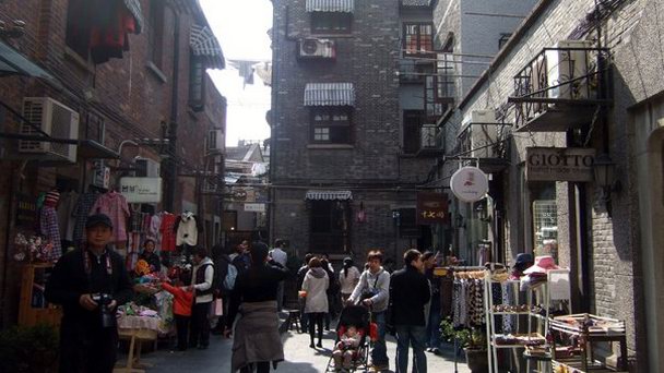 Переулок Тяньцзыфан в Шанхае в Шанхае