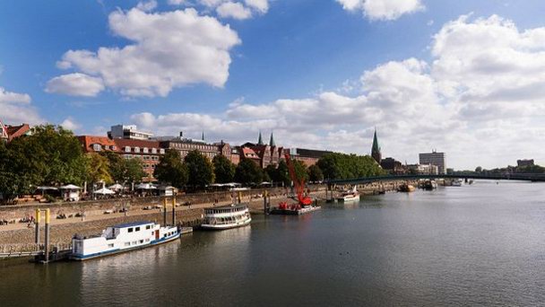 Набережная Шлахте в Бремене