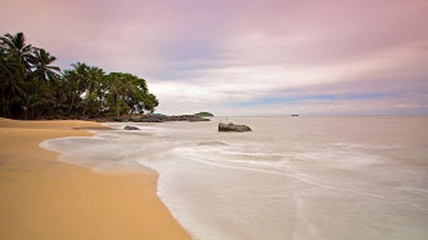 Пляж в Ремир-Монжоли в Кайенне Пляж в Ремир-Монжоли в Кайенне