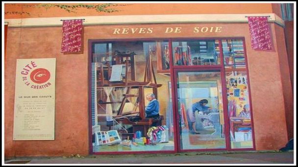 Фреска «Стена ткачей» в Рона-Альпах