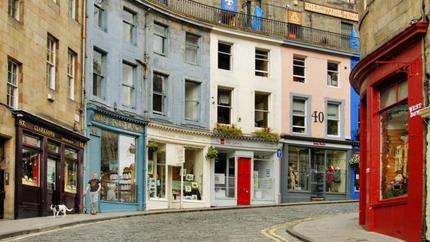 Район Грассмаркет в Шотландии Район Грассмаркет в Шотландии