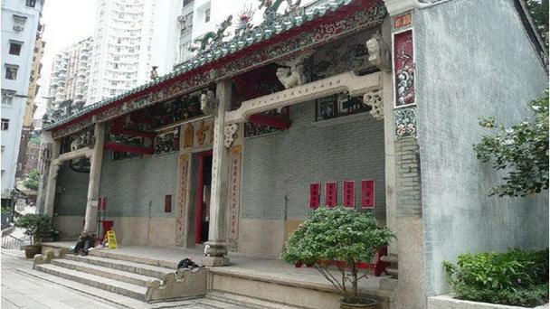 Храм Тин Хау на Кусевей бэй в Гонконге