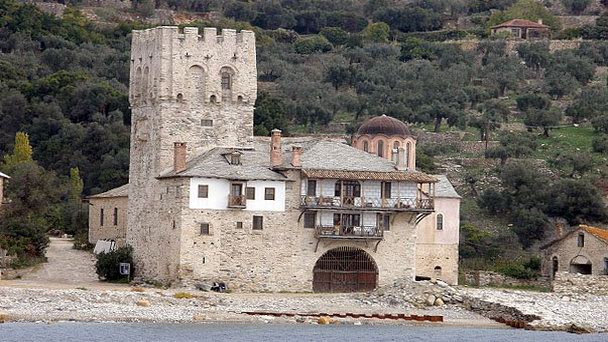 Пристань монастыря Зограф -Зографская арсана в Халкидики