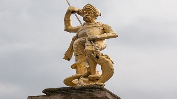 Фонтан Святого Георгия в Айзенахе в Тюрингии