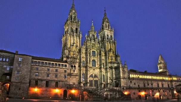 Кафедральный собор Сантьяго де Компостелла в Ла-Коруньи