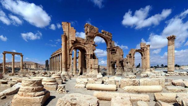 Древний район Пальмиры в Пальмире