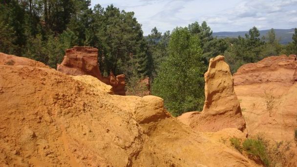 Карьер охры в Руссийоне в Лангедок-Руссильоне