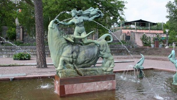 Фонтан Европа и Бык в Миллесгардене в Стокгольме
