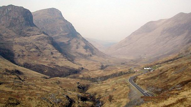 Долина Гленко в Шотландии