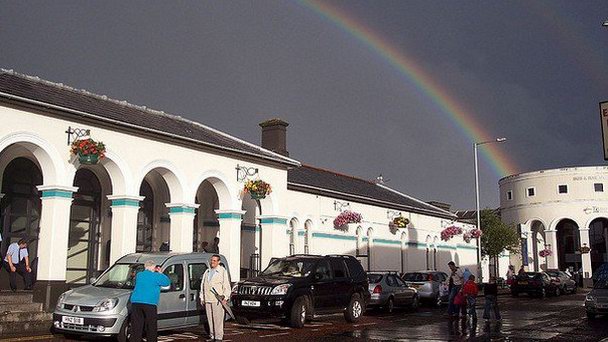 Железнодорожная станция Колрейн в Северной Ирландии