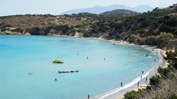 Золотой пляж Вулизма на Острове Крит