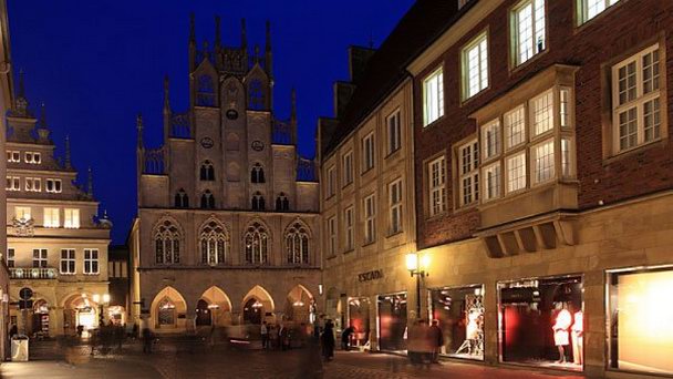 Историческая ратуша Мюнстера в Северном Рейн-Вестфалии