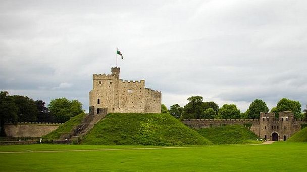 Кардиффский замок в Уэльсе