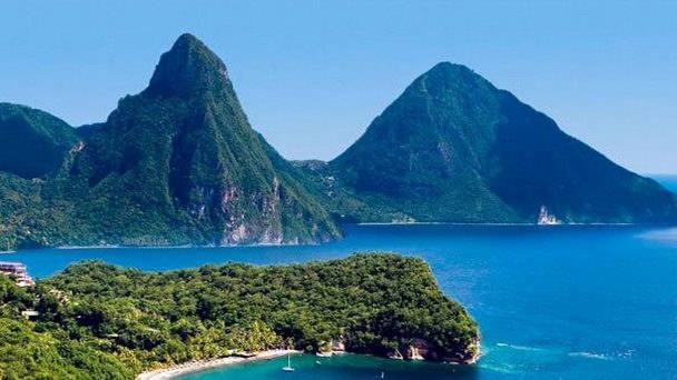 Залив Родний в Сент Люсии Залив Родний в Сент Люсии