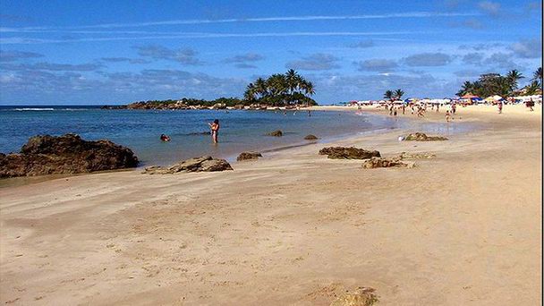 Пляж Segunda Praia в Баии Пляж Segunda Praia в Баии