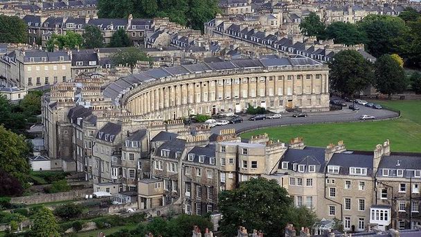 Исторический центр города Бат в Англии