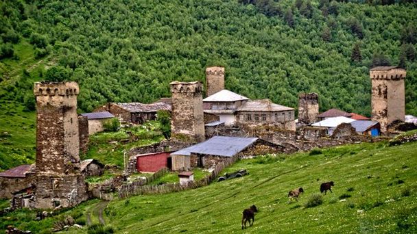 Грузия высокогорное село Ушгули