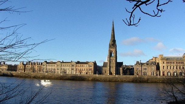 Исторический центр Перта в Шотландии