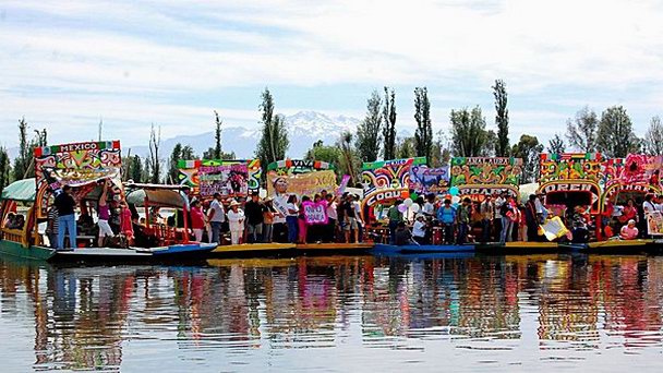 Район Сочимилько в Мехико