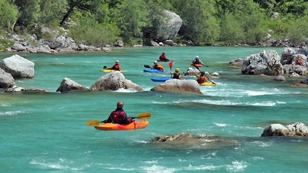 Спортивный центр в городе Бовец в Юлийских Альпах