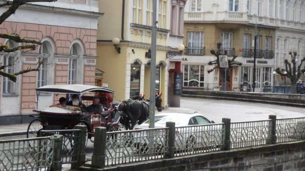 Набережная реки Тепла в Карловых Варах