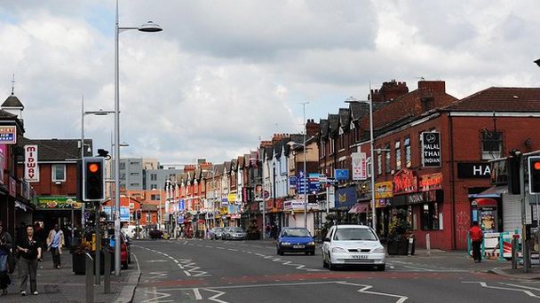 Улица Вилмслоу в Англии