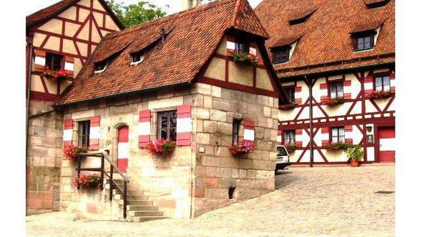 Фахверковые дома Нюрнберга в Баварии
