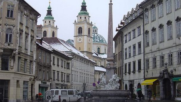 Ратушная площадь в Любляне