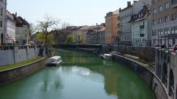 Река Любляница в Любляне