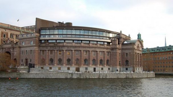 Здание Риксдага в Стокгольме