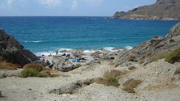 Нудистский пляж Микро Амуди на Острове Крит