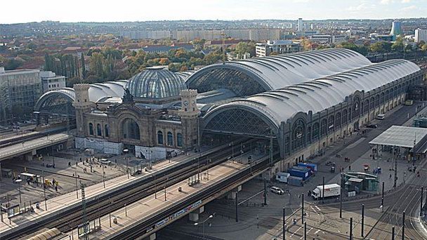 Центральный железнодорожный вокзал в Дрездене