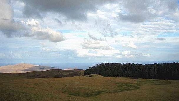 Гора Маунга Теревака на Острове Пасхи Гора Маунга Теревака на Острове Пасхи